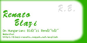 renato blazi business card